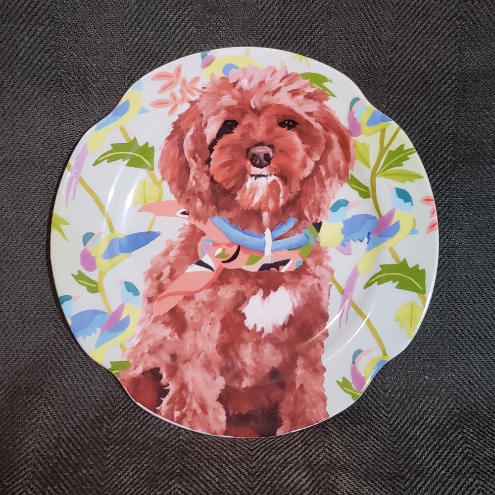 Anthropologie decorative poodle plate
